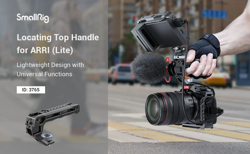 SmallRig NATO Top Handle Lite with Cold Shoe Portable Camera Handle for Shoot Fit for Sony for Canon for Nikon Camera Cage 3766