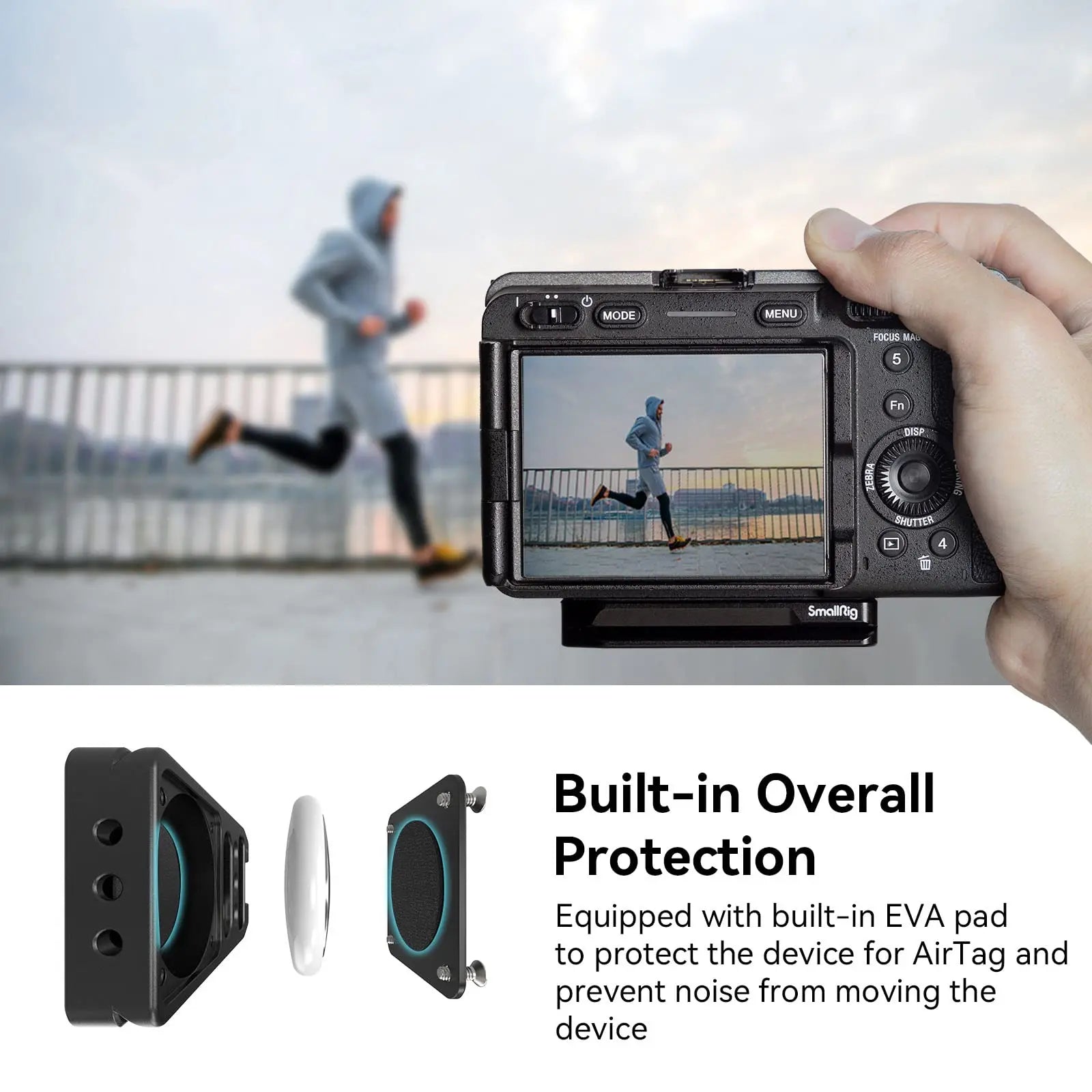 SmallRig Quick Release Plate for AirTag, Mount Plate for Arca-Type