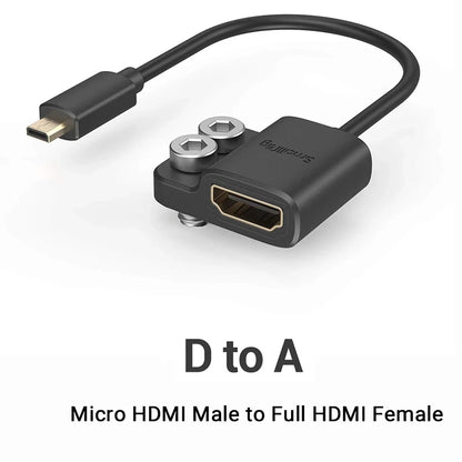 SmallRig Ultra Slim 4K Adapter Cable A to A/C to A /D TO A for BMPCC 4K & 6K/for Sony A7SIII/for Panasonic 3019/3020/3021