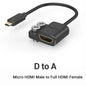 SmallRig Ultra Slim 4K Adapter Cable A to A/C to A /D TO A for BMPCC 4K & 6K/for Sony A7SIII/for Panasonic 3019/3020/3021