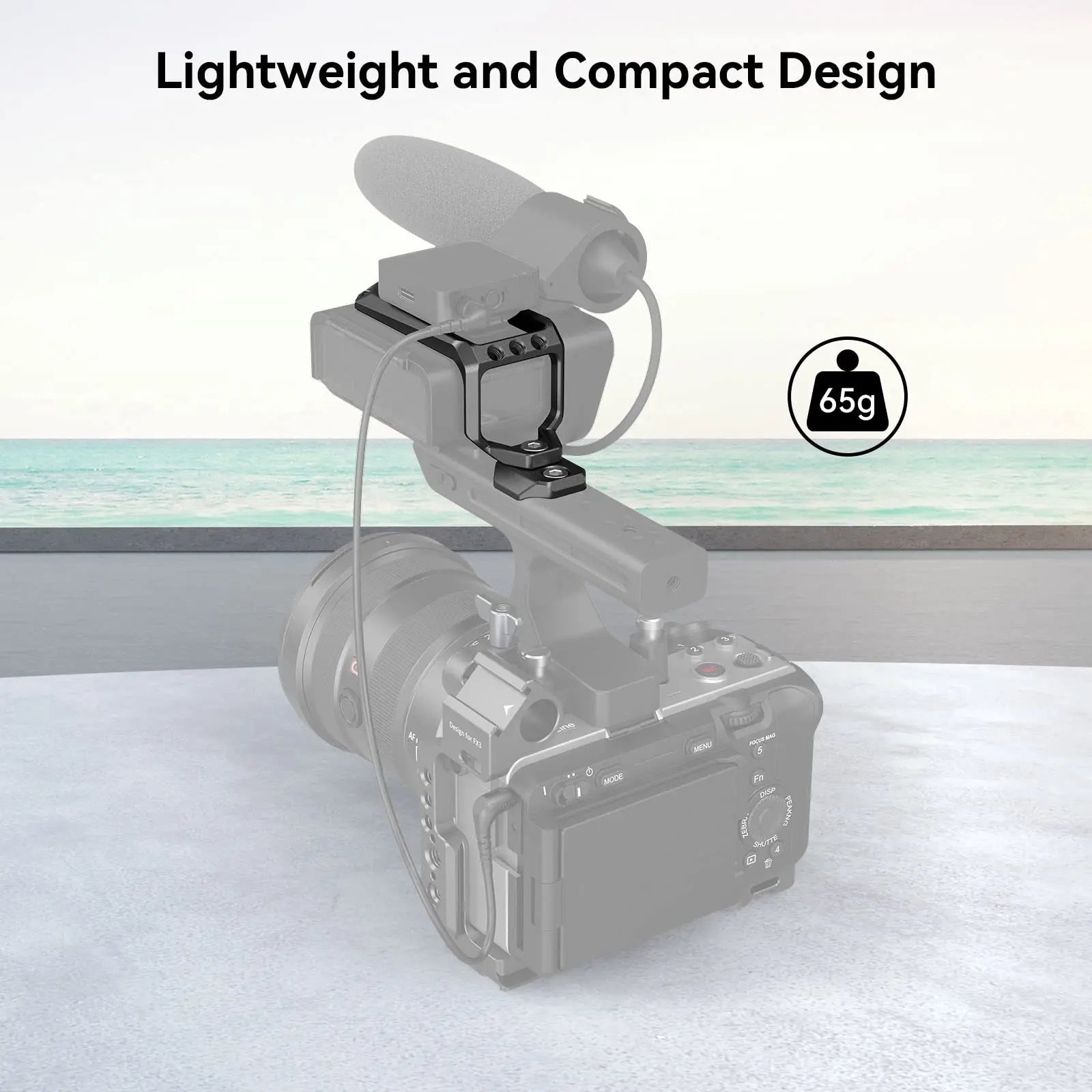 SmallRig Top Plate for Sony FX30 / FX3 XLR Unit to Protect for Sony FX3 XLR Handle with 1/4'' Threaded Holes Cold Shoe MD3990