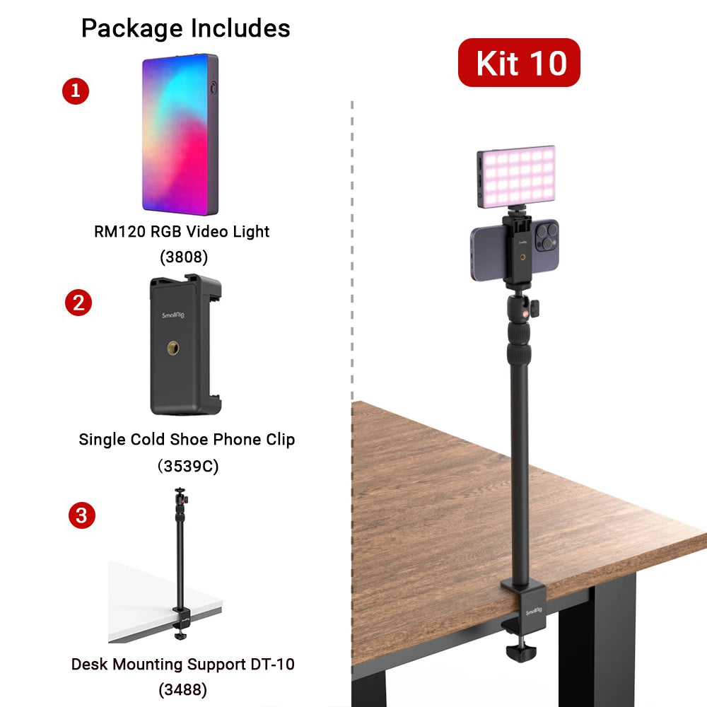 SmallRig RM120 Super Long-Battery-Life RGB Video Light Portable  All-in-One