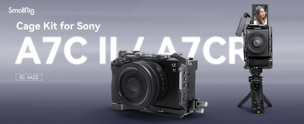 SmallRig Cage Kit for Sony Alpha 7 C II / Alpha 7 CR Full Cage with Cable Clamp with Quick-Release Plate for Sony A7C II