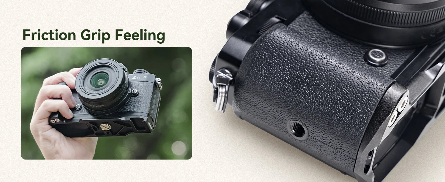 SmallRig Z fc Handgrip L-Shape Grip Holder for Nikon Z fc Camera, Retro-Style Side Handle with 1/4"-20 Threaded Hole, Cold Shoe