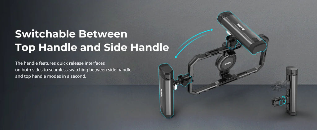 SmallRig Bilateral Quick Release Side Handle for Professional Mobile Video Shooting Infinite Rotation Phone Side Handle 4842