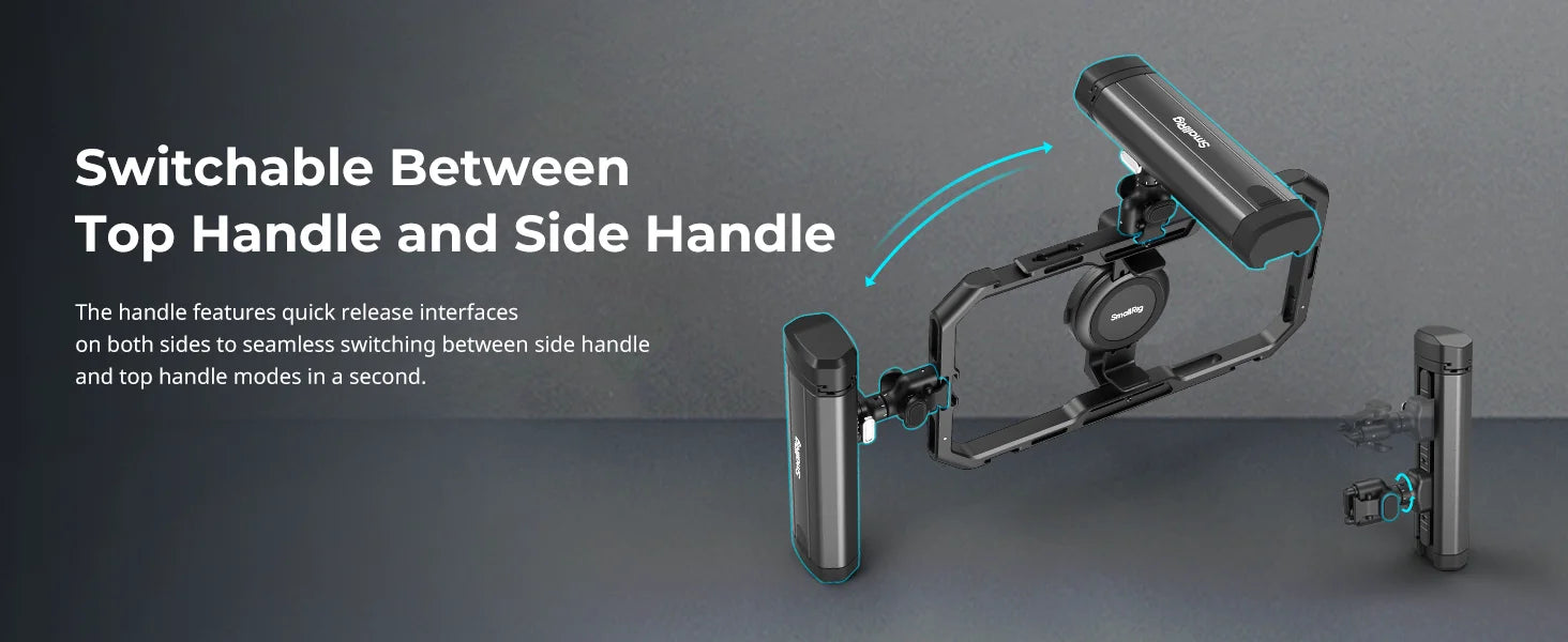 SmallRig Bilateral Quick Release Side Handle for Professional Mobile Video Shooting Infinite Rotation Phone Side Handle 4842