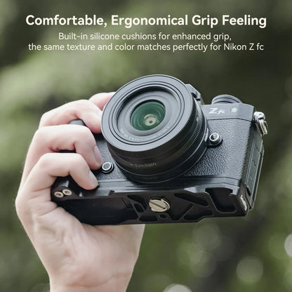 SmallRig Z fc Handgrip L-Shape Grip Holder for Nikon Z fc Camera, Retro-Style Side Handle with 1/4"-20 Threaded Hole, Cold Shoe