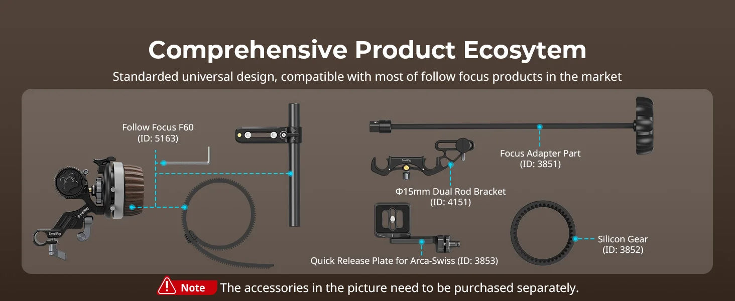 SmallRig Modular Follow Focus F60 & Accessories