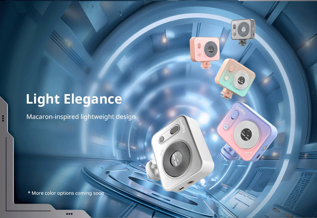 SmallRig Vibe P96 Pro mini LED Video Light, Pink & Black Color