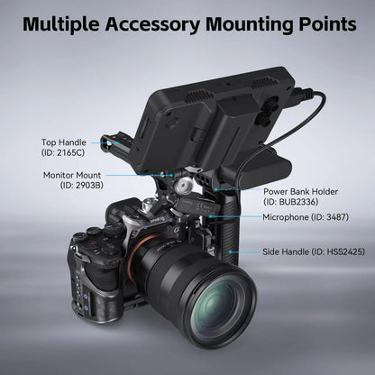 SmallRig A7R V/A7 IV /A7S 3 Cage for Sony Alpha 7R V/ Alpha 7 IV/Alpha 7S III "Rhinoceros" Cage Kit with Cable Clamp - 4308