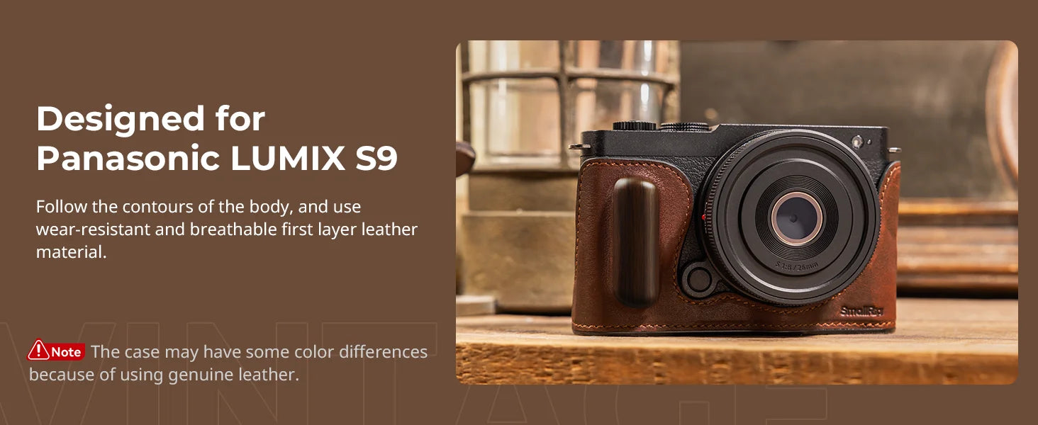 SmallRig Leather Half Case for Panasonic LUMIX S9 4703