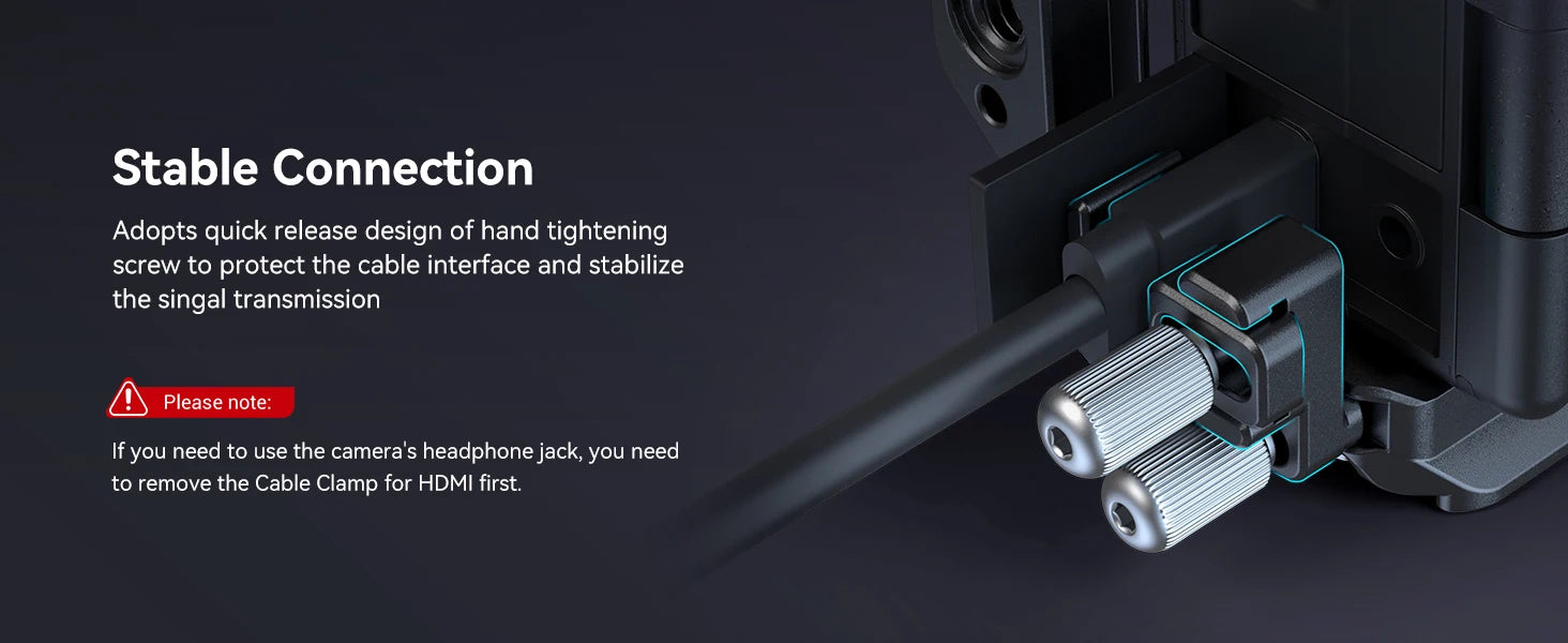 SmallRig Cage Kit for Sony Alpha 7 C II / Alpha 7 CR Full Cage with Cable Clamp with Quick-Release Plate for Sony A7C II