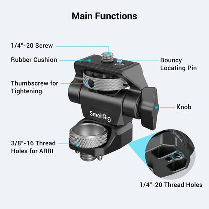 SmallRig Swivel and Tilt Adjustable Monitor Mount with ARRI-Style Mount