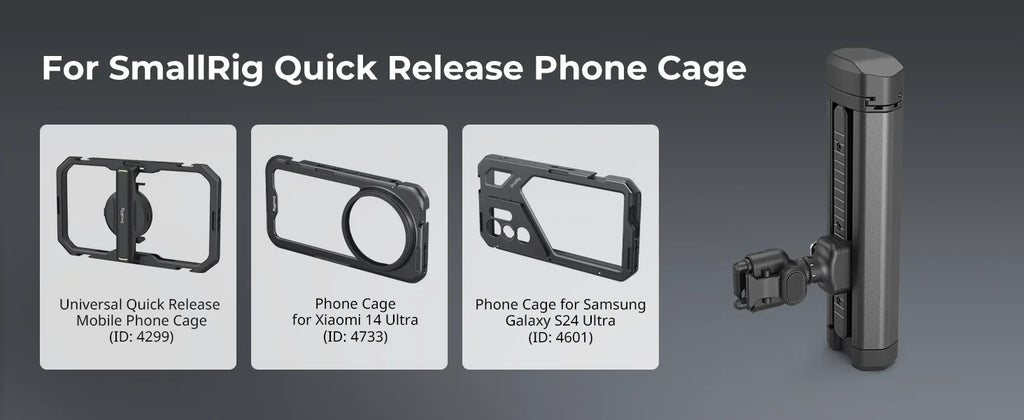 SmallRig Bilateral Quick Release Side Handle for Professional Mobile Video Shooting Infinite Rotation Phone Side Handle 4842