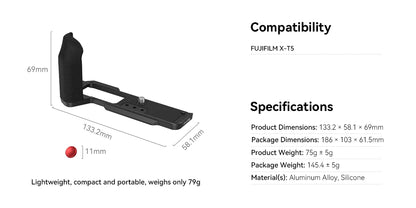 SmallRig Portable L-Shape Grip for FUJIFILM X-T5