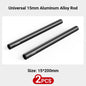 SmallRig 2PCS 15mm Aluminum Alloy Rods 30cm / 12inch Long for Dslr Camera 15mm Rods System Camera Rail Rod Black 1053