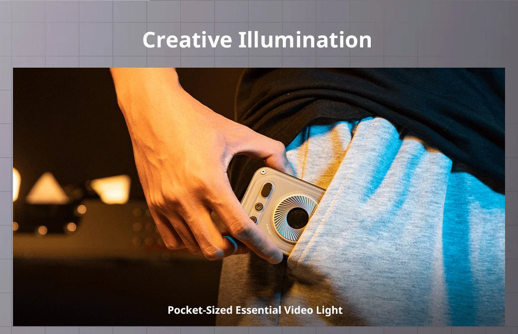 SmallRig Vibe P96 Pro mini LED Video Light, Pink & Black Color