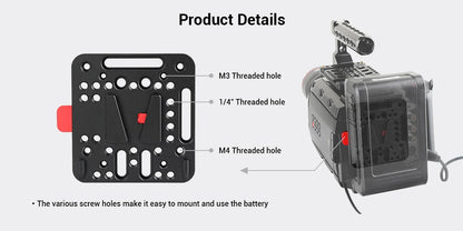 SmallRig V Mount Battery Plate, V-Lock Assembly Kit, Female V-Dock Male V-Lock Quick Release Plate – 1846C