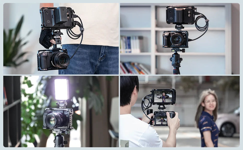 SmallRig Quick Release Monitor Holder Camera Clamp Swivel and Tilt Adjustable Monitor Mount with Cold Shoe / ARRI /  NATO Mount