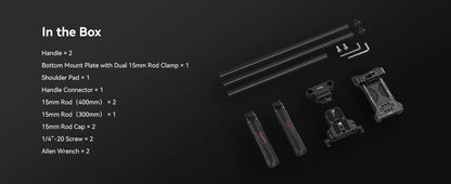SmallRig Universal Shoulder Platform Kit Camera Shoulder Rig 15mm Rod Support System Camera for DSLR Camcorder 2896C