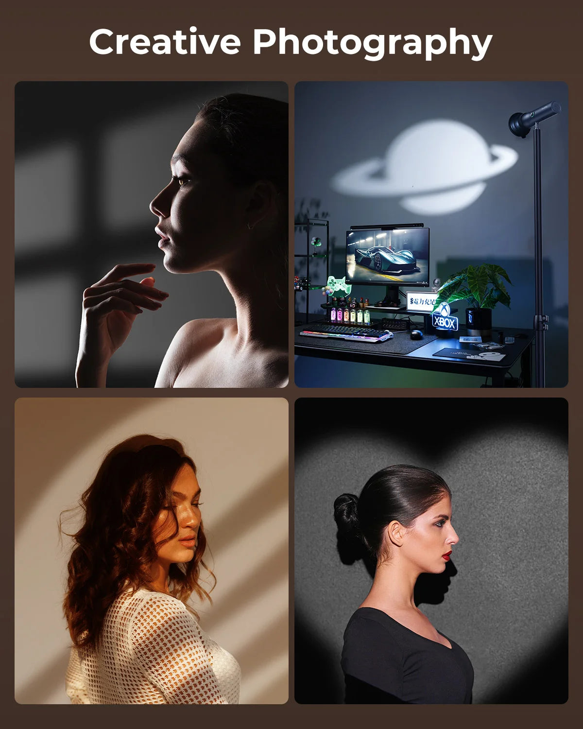 SmallRig Portable Focusable RF 10C LED Video Light 4 Colors Mini spotlight 10W