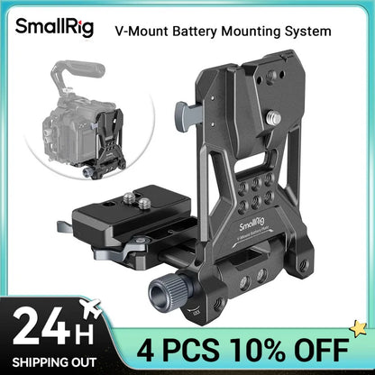 SmallRig V-Mount Battery Plate, V Lock Battery Mounting Plate with Quick Release Plate for Arca-Swiss, 1/4"-20 Threads for DSLR