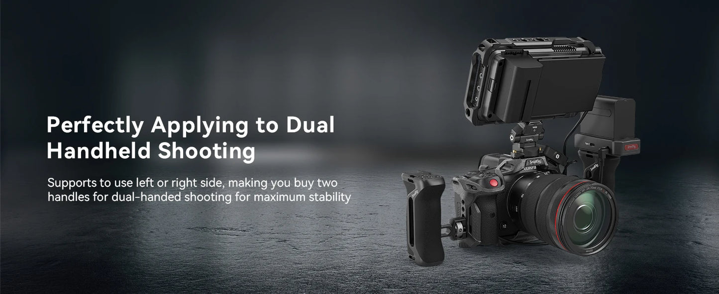 SmallRig Adjustable Side Handle with Two-in-One Locating Screw for Cages and Plate with ARRI 3/8"-16 or 1/4"-20 Holes Left/Right