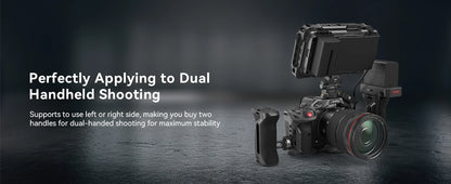 SmallRig Adjustable Side Handle with Two-in-One Locating Screw for Cages and Plate with ARRI 3/8"-16 or 1/4"-20 Holes Left/Right