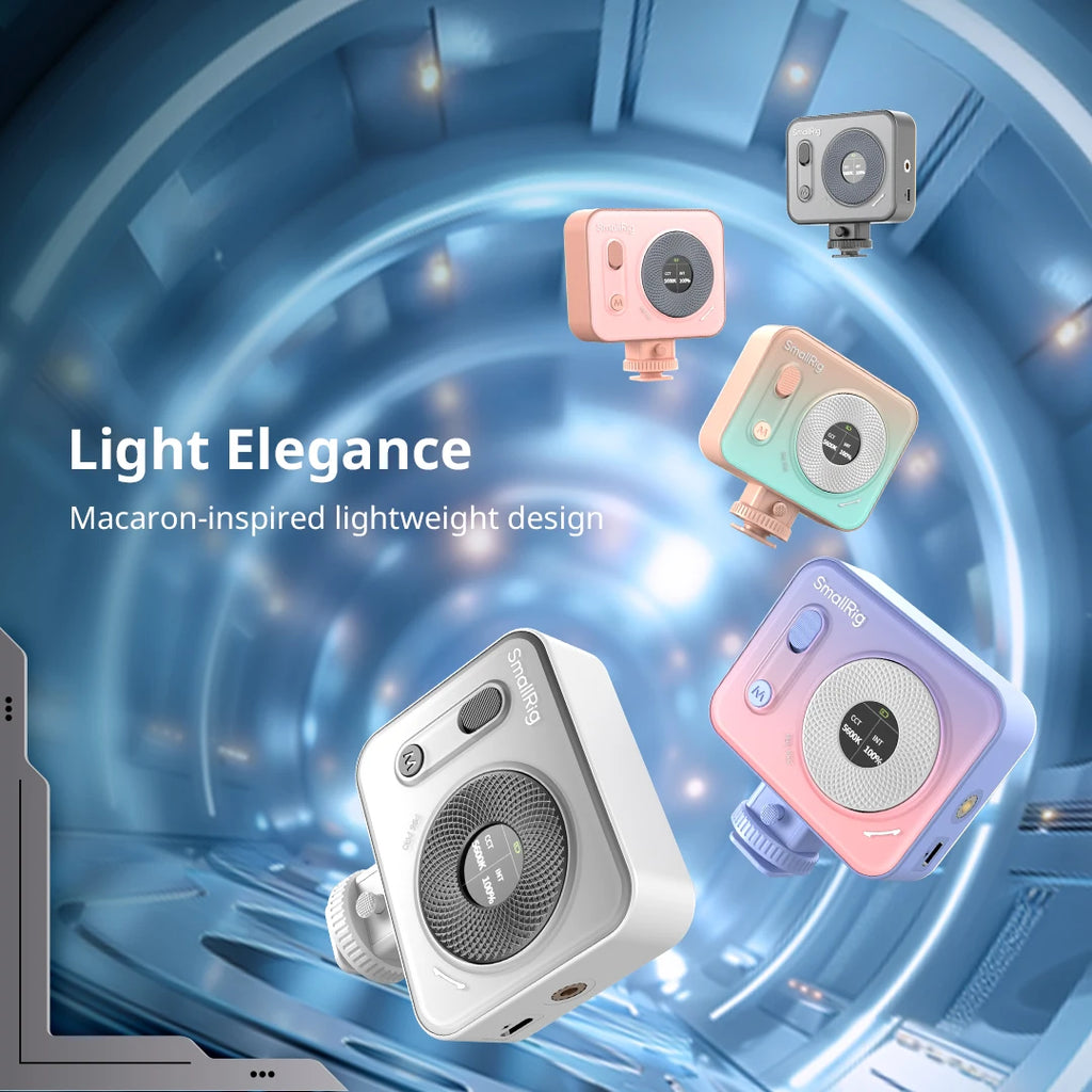 SmallRig Vibe P96 Pro mini LED Video Light, Pink & Black Color