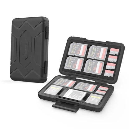 SMALLRIG SD Card Holder Memory Card Holder Case 15 Slots, Water-Resistant for SD Card, Micro SD Card, XQD Card - 3192