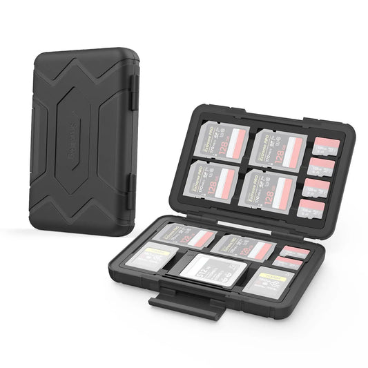 SMALLRIG SD Card Holder Memory Card Holder Case 15 Slots, Water-Resistant for SD Card, Micro SD Card, XQD Card - 3192