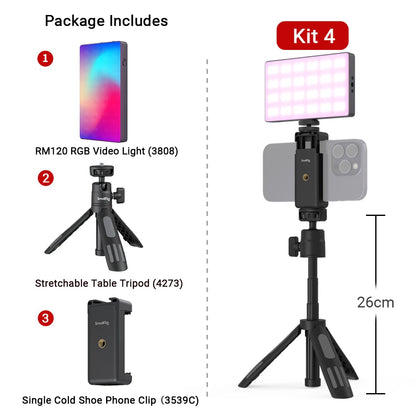 SmallRig RM120 Super Long-Battery-Life RGB Video Light Portable  All-in-One