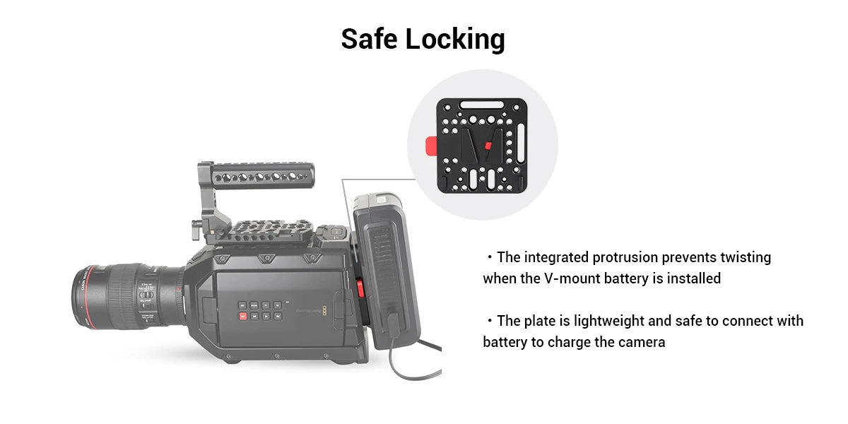 SmallRig V Mount Battery Plate, V-Lock Assembly Kit, Female V-Dock Male V-Lock Quick Release Plate – 1846C