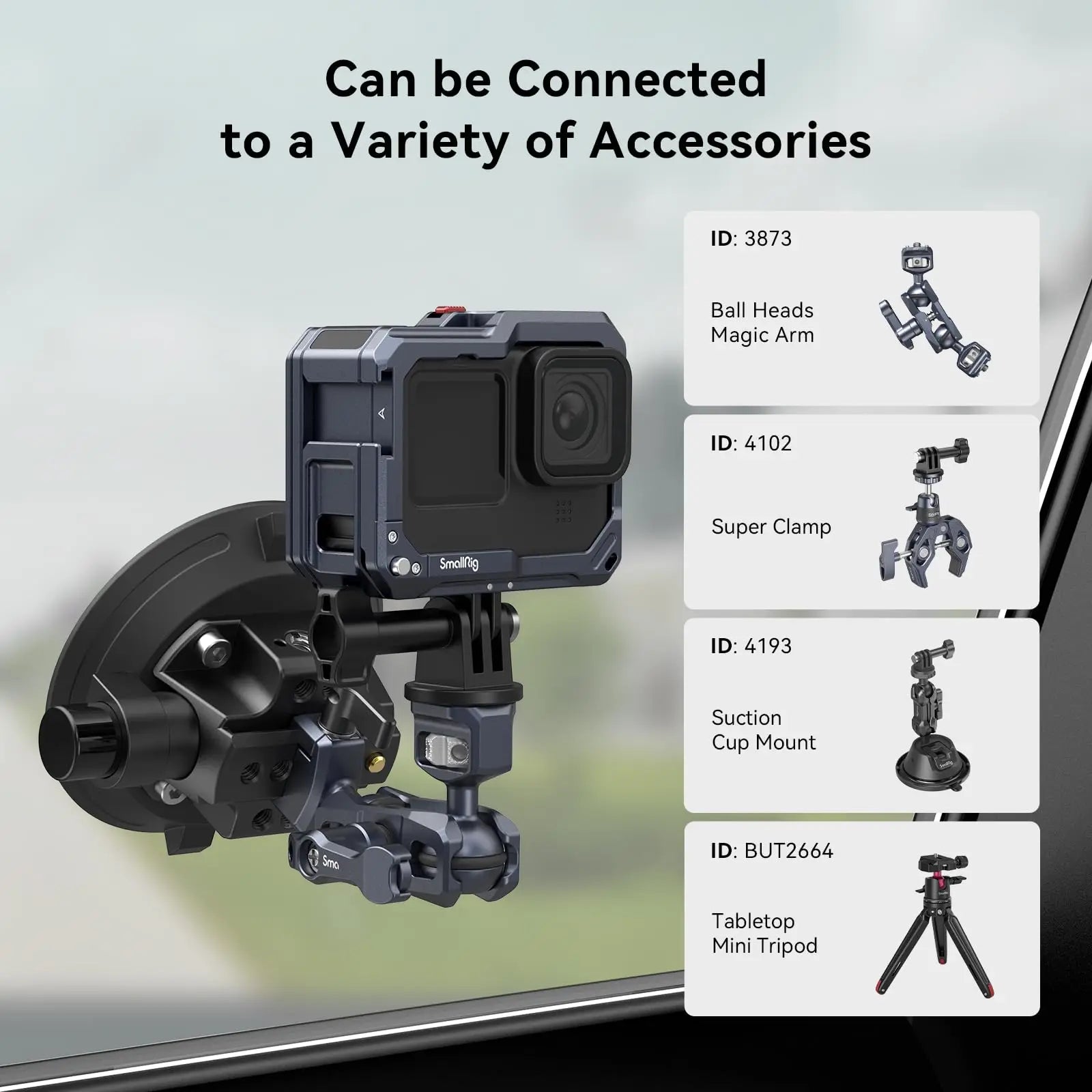 SmallRig Black Vlog Kit for GoPro Compatible With Microphone Adapters Camera Accessories