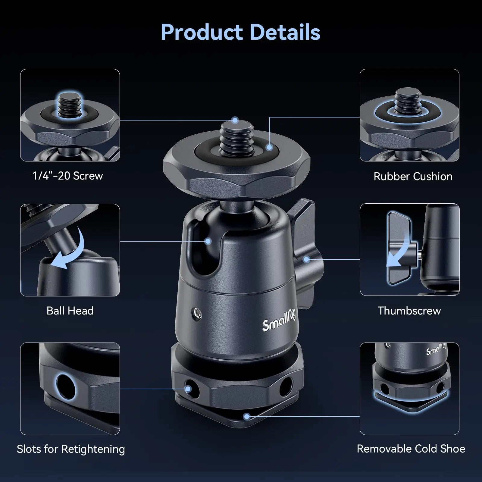 SmallRig 1/2 PCS Mini Ball Head 2948B