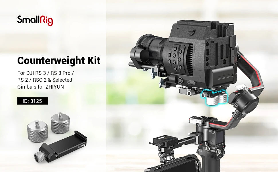 SmallRig Counterweight Kit for DJI RS 2 / RSC 2 / RS 3 / RS 3 Pro & for ZHIYUN Gimbals 3125