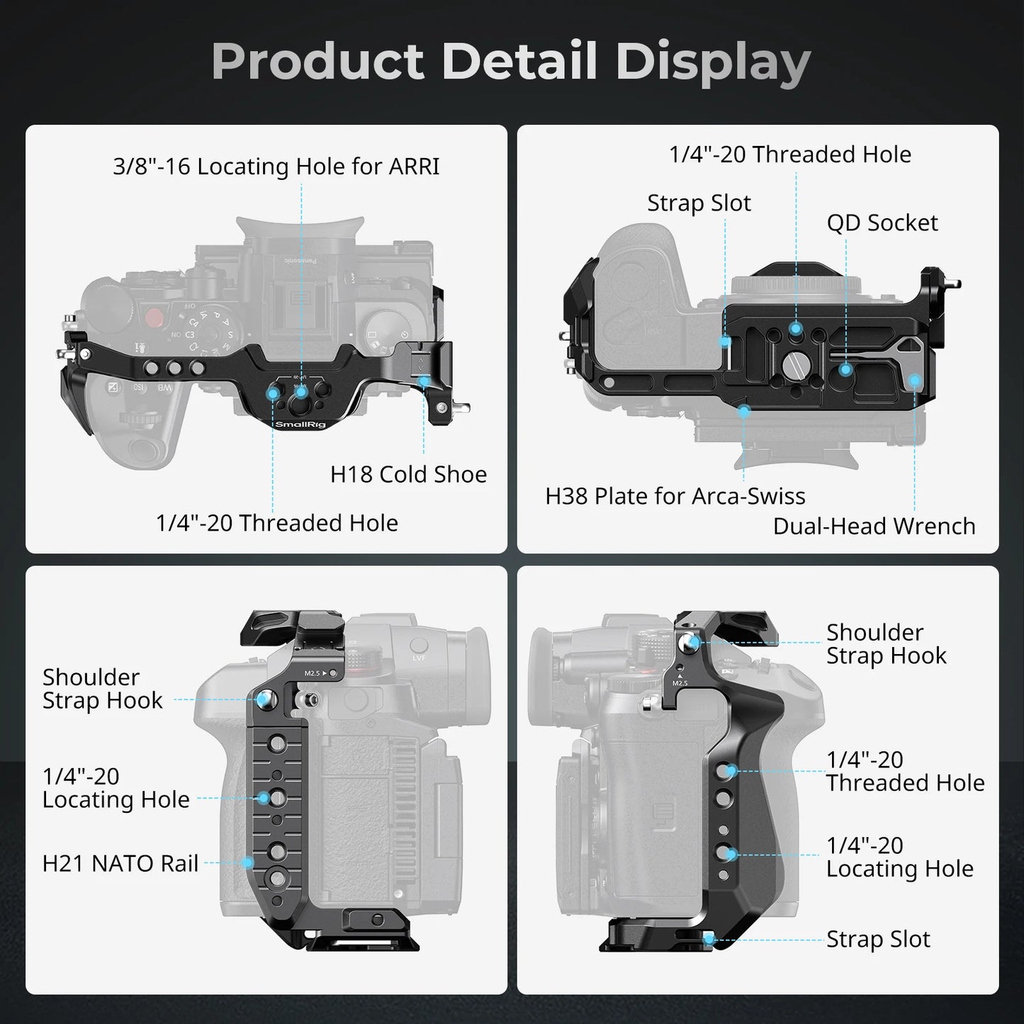 SmallRig HawkLock Quick Release Cage for Panasonic LUMIX GH7 / GH6