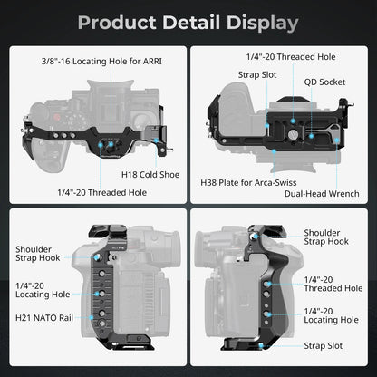 SmallRig HawkLock Quick Release Cage for Panasonic LUMIX GH7 / GH6