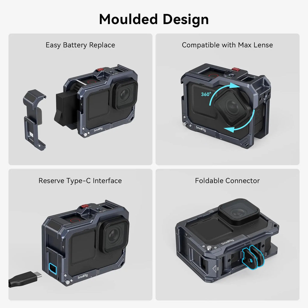 SmallRig Black Vlog Kit for GoPro Compatible With Microphone Adapters Camera Accessories