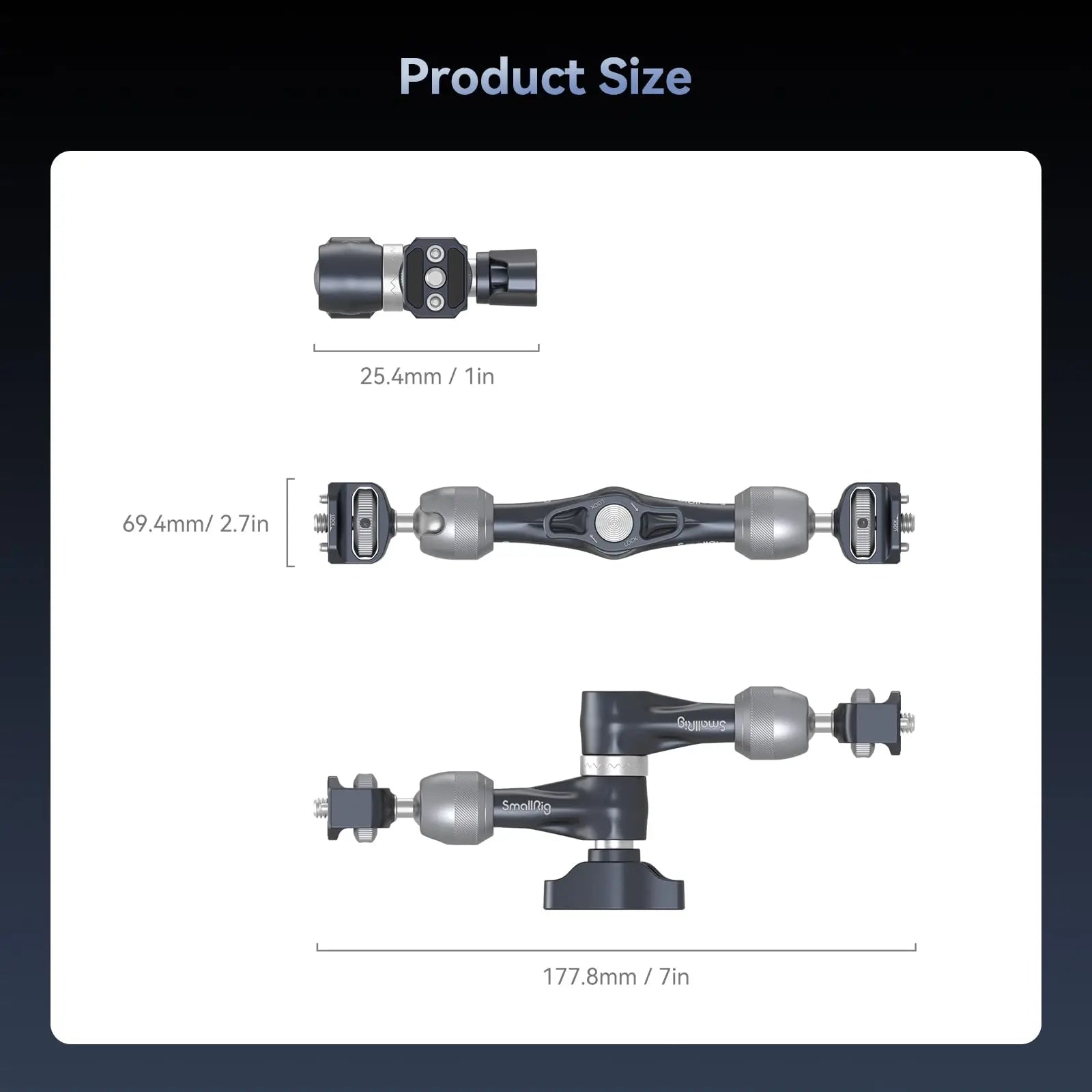 SmallRig 7" Magic Arm with Rosette Gear