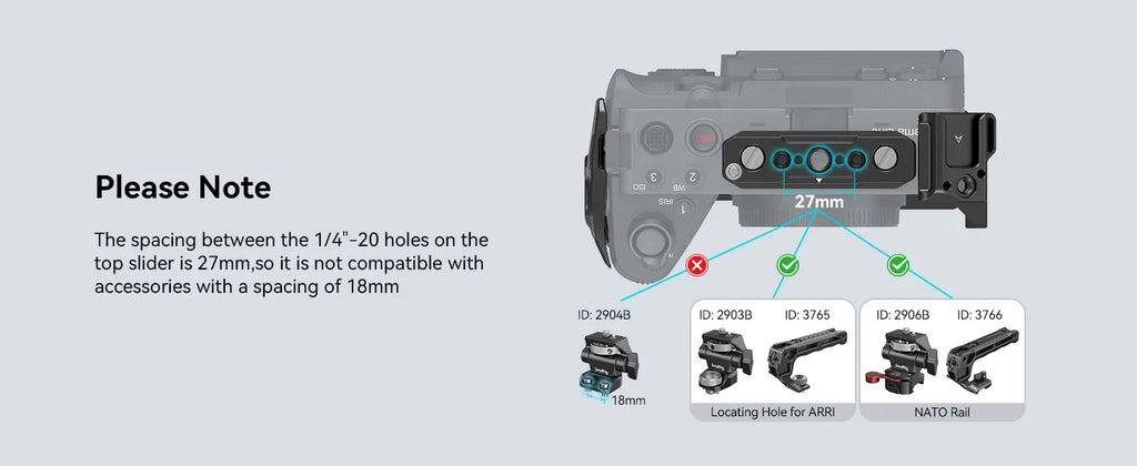 SmallRig Cage for Sony FX30 FX3, with Nato Rail Cable Clamp Cold Shoe, FX30 Camera Cage Compatible with Original XLR Handle-4183