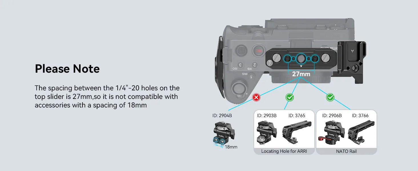 SmallRig Cage for Sony FX30 FX3, with Nato Rail Cable Clamp Cold Shoe, FX30 Camera Cage Compatible with Original XLR Handle-4183