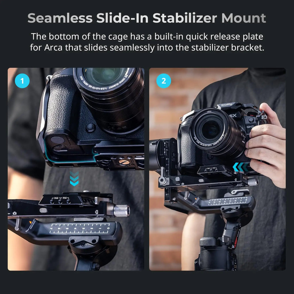 SmallRig HawkLock Quick Release Cage Kit for Panasonic LUMIX GH7/GH6, with Top Handle Kit, Cable Clamp for HDMI and USB-C 4825