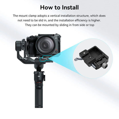 SmallRig Mount Plate for Arca-Swiss, for DJI RS 3 Mini 4195 and Extended Vertical Arm for DJI RS 3 Mini 4196