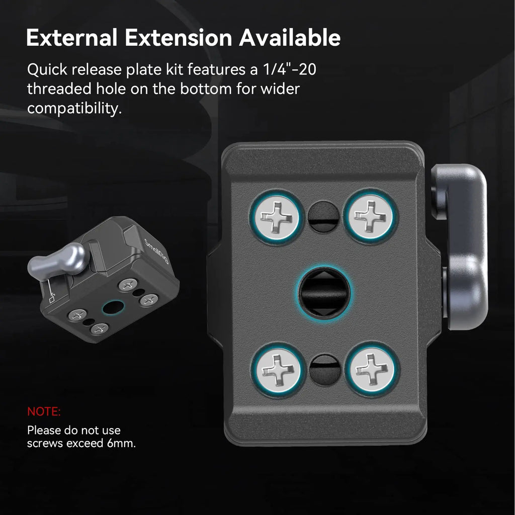 SmallRig Drop-in HawkLock Universal Mini Quick Release Clamp and Plate QR Plate Tripod Mount Adapter