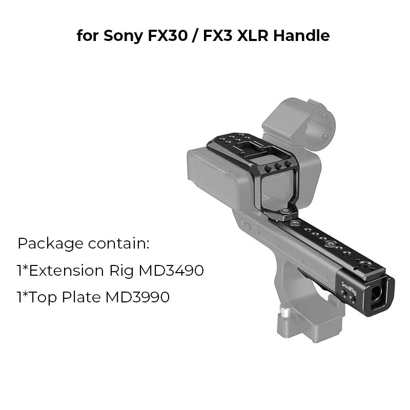SmallRig Cage for Sony FX30 FX3, with Nato Rail Cable Clamp Cold Shoe, FX30 Camera Cage Compatible with Original XLR Handle-4183