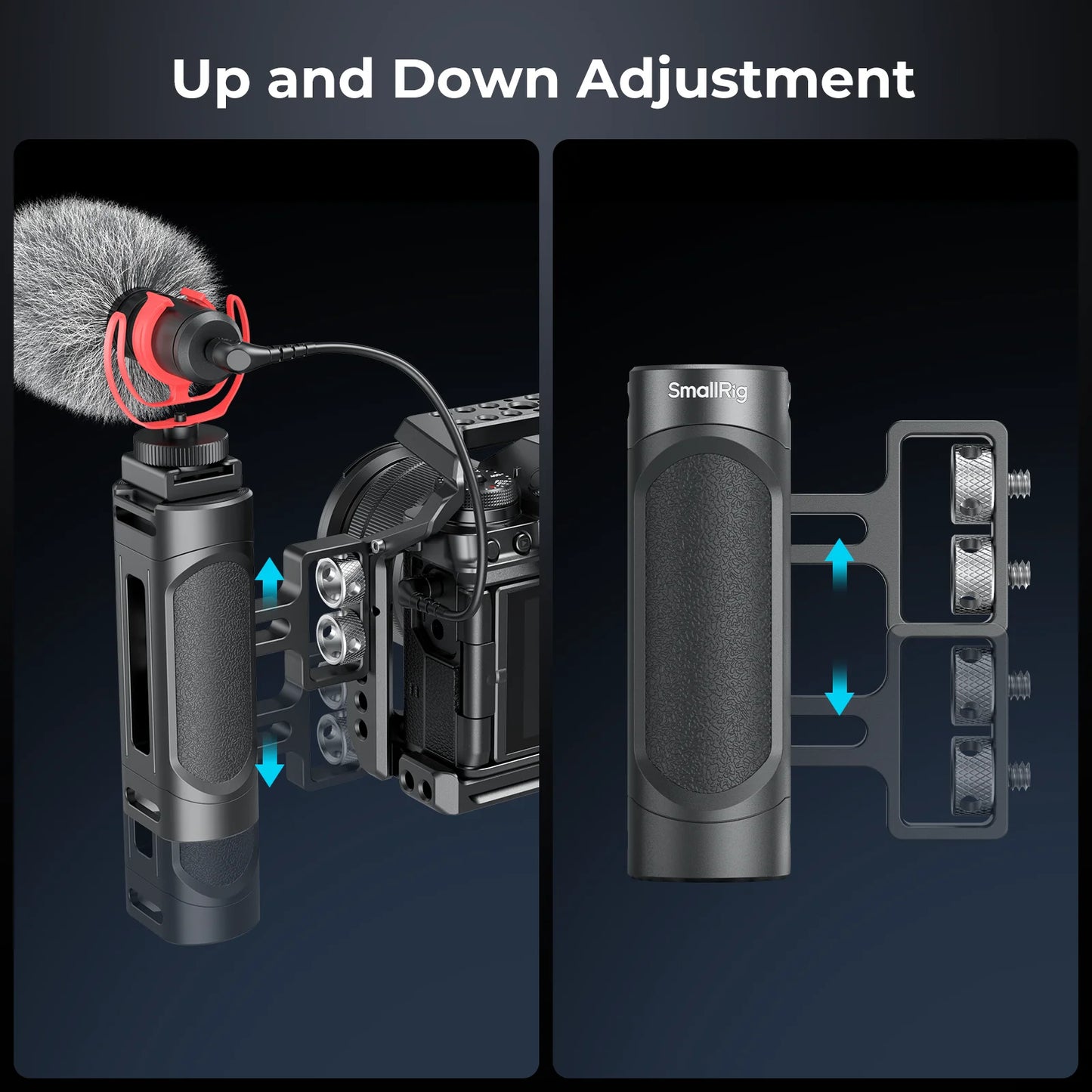 SmallRig mini Side Handle Kit with One Handle and Two Handle Adapters, One Cold Shoe for Sony for Canon for FUJIFILM Camera