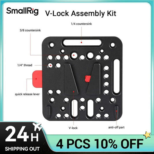 SmallRig V Mount Battery Plate, V-Lock Assembly Kit, Female V-Dock Male V-Lock Quick Release Plate – 1846C