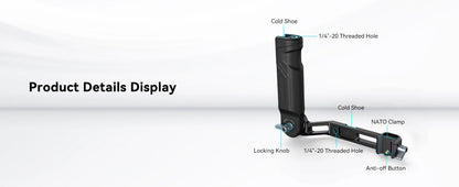 SmallRig RS 4 Mini Adjustable Handle Sling Handgrip for DJI RS 3 Mini / RS 4 Mini Gimbal Handheld Stabilizer,with NATO Clamp