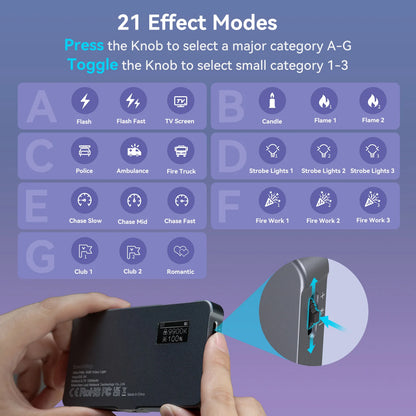 SmallRig P96L RGB Video Light, Portable LED Camera Light